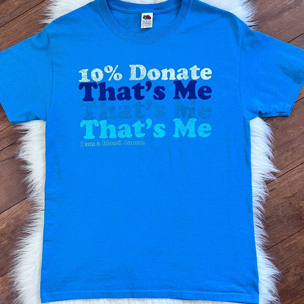 OneBlood Graphic "I am a blood donor" T-Shirt-Size S